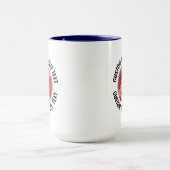 Middelste Text NAVY BLAUW Combinatie 15oz Aangepas Mok (Midden)