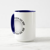 Middelste Text NAVY BLAUW Combinatie 15oz Aangepas Mok (Voorkant links)