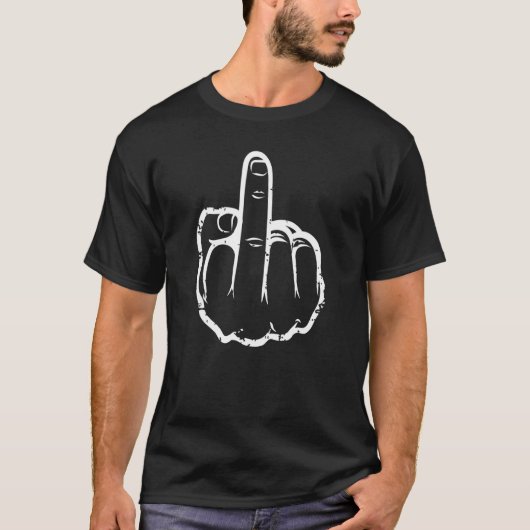 Middelste vinger 9 t-shirt (Voorkant)