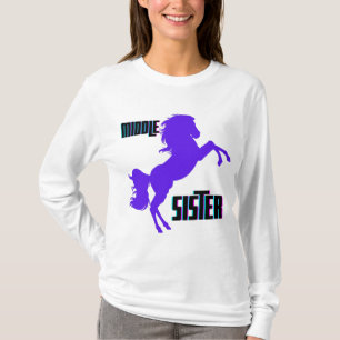 Middelste Zus Paarse Pony Fokken T-shirt