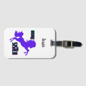 Middelste Zus Paarse Pony Fokkerij Bagagelabel (Voorkant (horizontaal))