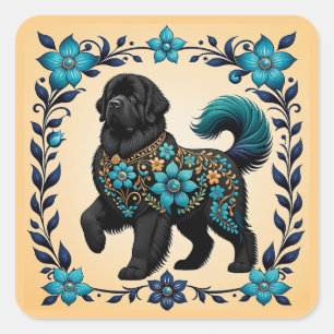 Middeltuin Newfie Vierkante Sticker