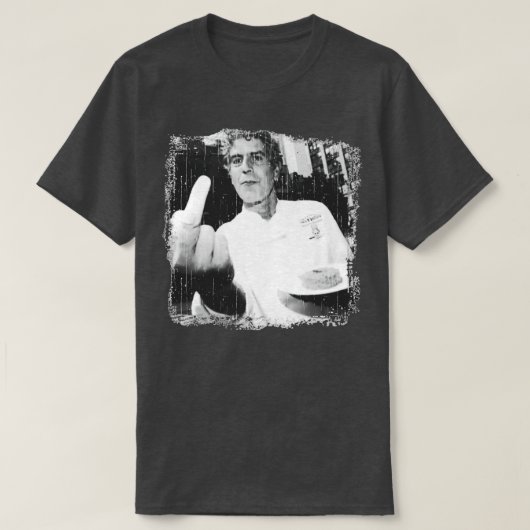 Middelvinger  Anthony Bourdain TShirt (Design voorkant)