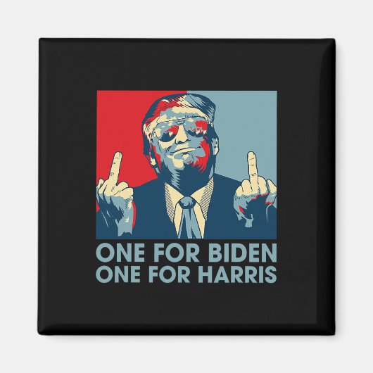 Middelvinger Biden Harris Republikeins Amerikaans Magneet (Voorkant)