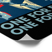 Middelvinger Biden Harris Republikeins Amerikaans  Poster (Hoek)