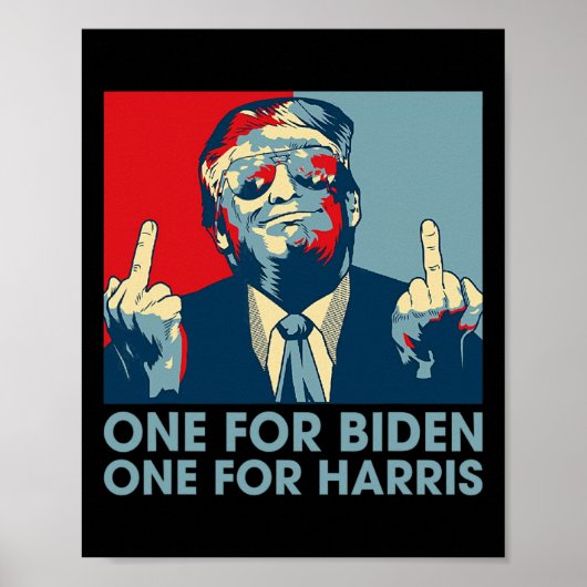 Middelvinger Biden Harris Republikeins Amerikaans  Poster (Voorkant)