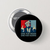 Middelvinger Biden Harris Republikeins Amerikaans Ronde Button 5,7 Cm (Voorkant /achterkant)