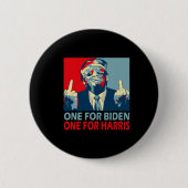 Middelvinger Biden Harris Republikeins Amerikaans  Ronde Button 5,7 Cm (Voorkant)