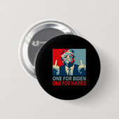 Middelvinger Biden Harris Republikeins Amerikaans  Ronde Button 5,7 Cm (Voorkant /achterkant)