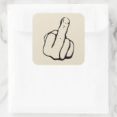 Middelvinger Comical Sticker (Tas)