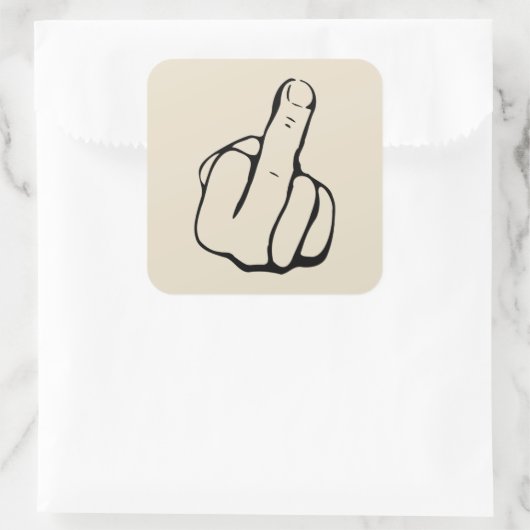 Middelvinger Comical Sticker (Tas)