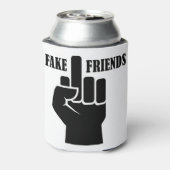 Middelvinger Fake Friends Blikjeskoeler (Blikje Achterkant)