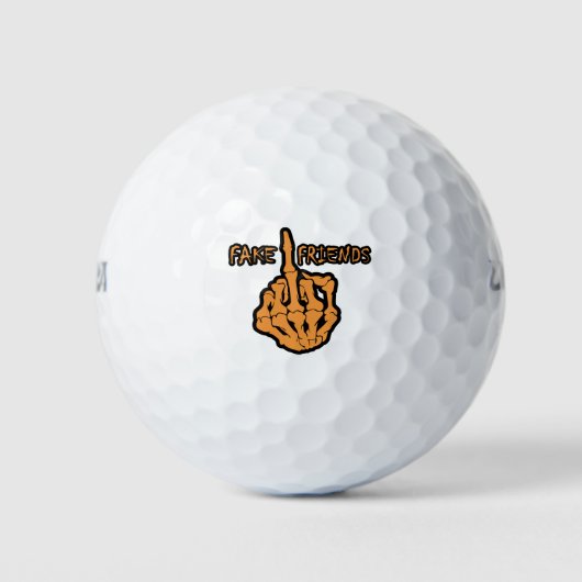 Middelvinger Fake Friends Golfballen (Voorkant)