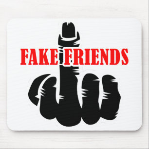 Middelvinger Fake Friends Muismat
