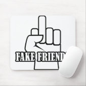 Middelvinger Fake Friends Muismat (Met muis)