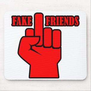 Middelvinger Fake Friends Muismat