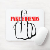 Middelvinger Fake Friends Muismat (Met muis)