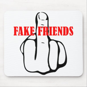 Middelvinger Fake Friends Muismat
