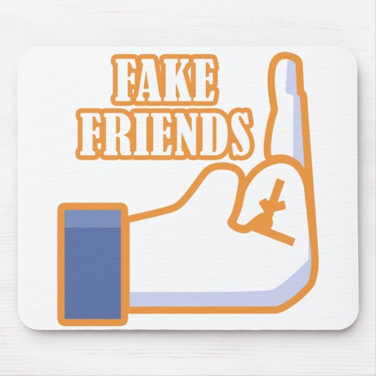 Middelvinger Fake Friends Muismat (Voorkant)