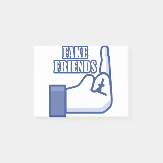 Middelvinger Fake Friends Post-it® Notes (Voorkant)
