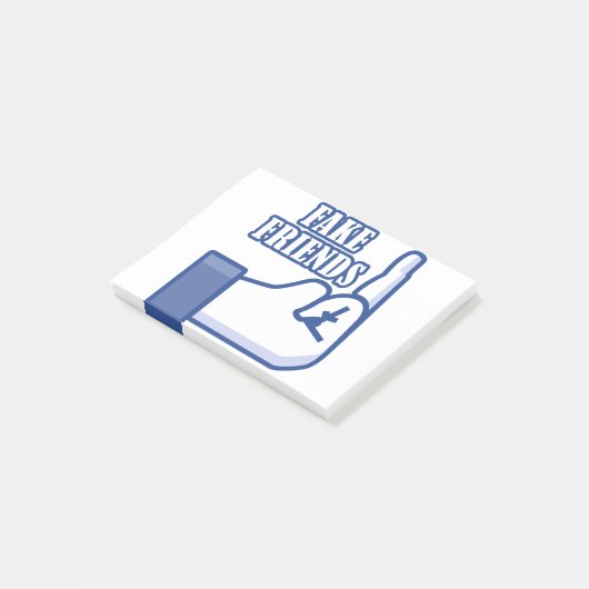 Middelvinger Fake Friends Post-it® Notes (Schuin)