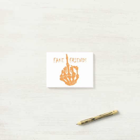 Middelvinger Fake Friends Post-it® Notes (Op bureau)