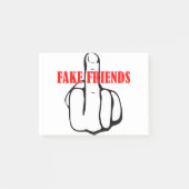 Middelvinger Fake Friends Post-it® Notes (Voorkant)