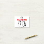 Middelvinger Fake Friends Post-it® Notes (Op bureau)