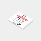 Middelvinger Fake Friends Post-it® Notes (Schuin)