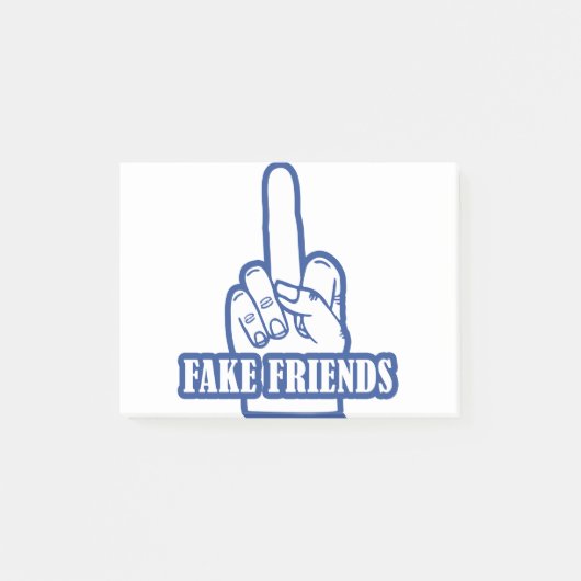 Middelvinger Fake Friends Post-it® Notes (Voorkant)