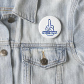 Middelvinger Fake Friends Ronde Button 5,7 Cm (In situ)