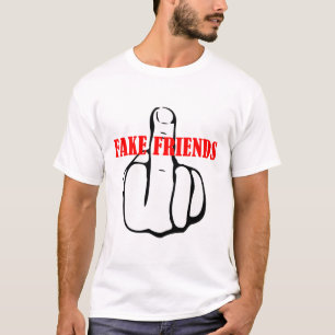 Middelvinger Fake Friends T-shirt