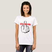 Middelvinger Fake Friends T-shirt (Voorkant volledig)