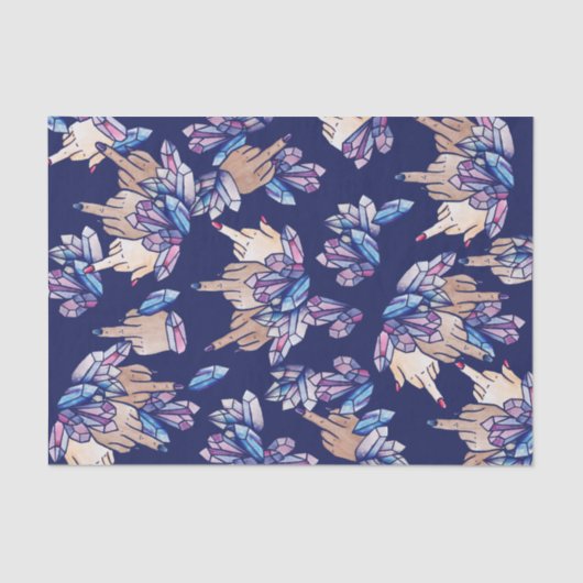 middelvinger feministische heks tissuepapier (Voorkant)