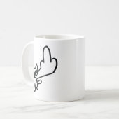 Middelvinger Meme Koffiemok (Voorkant links)