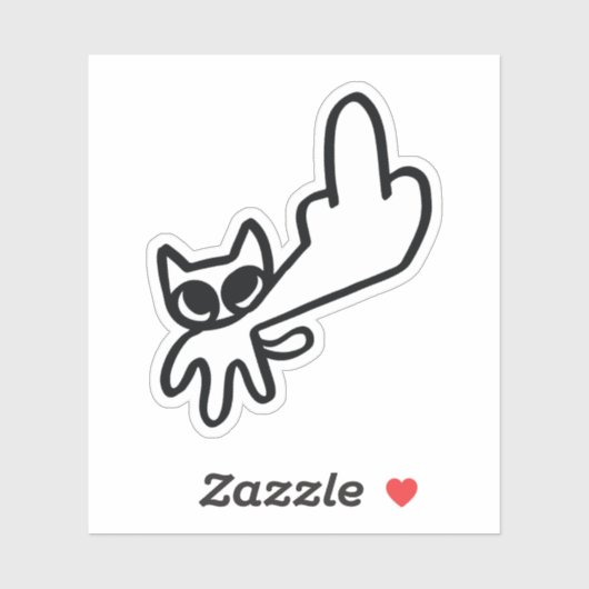 Middelvinger Meme Sticker (Vel)