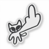 Middelvinger Meme Sticker (Voorkant)