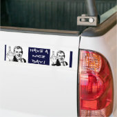 middelvinger, middelvinger, een mooie dag.! bumpersticker (Op Truck)