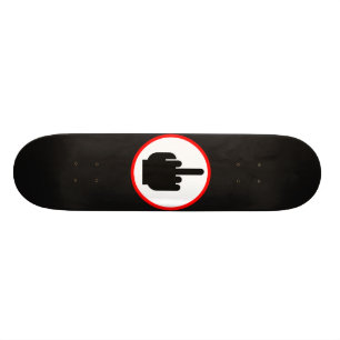 middelvinger persoonlijk skateboard