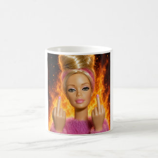 Middelvinger Pop Figur Meme Grafisch – Grappig Sar Koffiemok