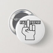 Middelvinger Valse Vrienden Ronde Button 5,7 Cm (Voorkant /achterkant)
