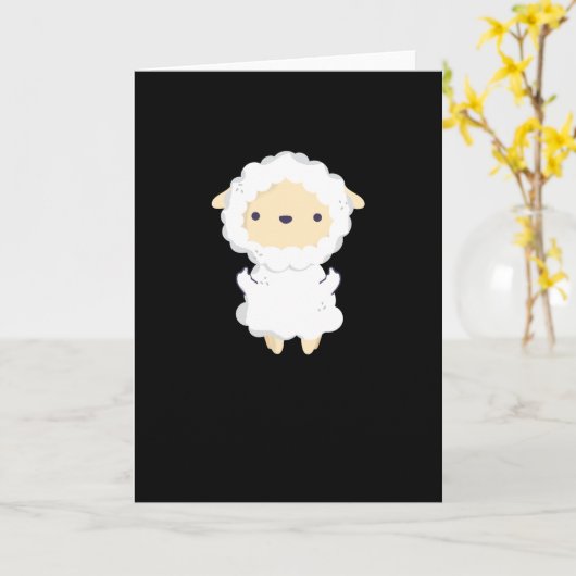 Middelvinger van schaap kaart (Gele Bloem)