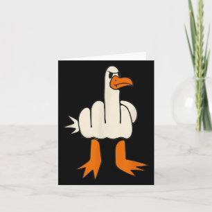 Middelvinger zeemeeuw, volwassen humor, grappig ge kaart