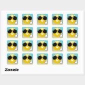 Middelvinger & Zonnebril Emoji Ombre Stickers (Vel)