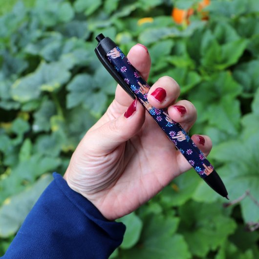 middelvingers omhoog feminist zwarte inkt pen