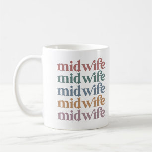 Middelvrouw Retro Midwifery Gift Koffiemok