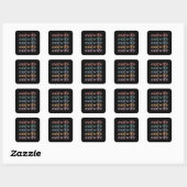 Middelvrouw Retro Midwifery Gift Vierkante Sticker (Vel)