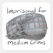 Middelzware misdrijven vierkante sticker (Voorkant)