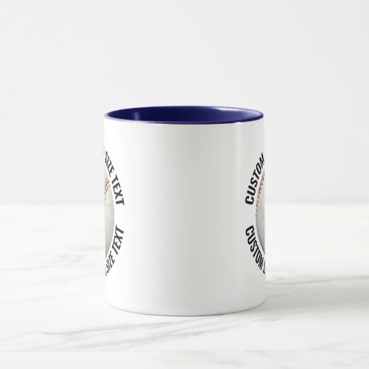 Middelzware Text NAVY BLAUWE Combo 11oz Aangepaste Mok (Midden)
