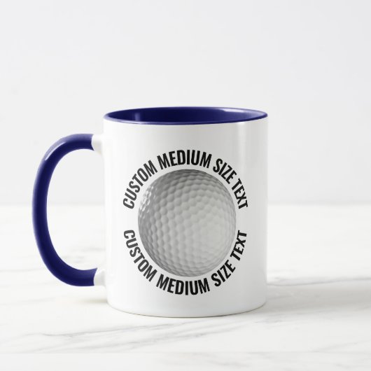 Middelzware Textuur NAVY BLAUW Combinatie 11oz Aan Mok (Links)